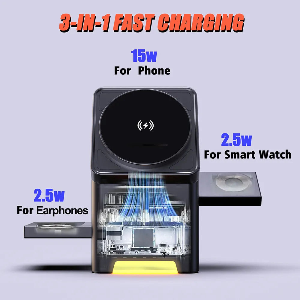 ModuRoad™ 3-in-1 Magnetic Wireless Charging Stand